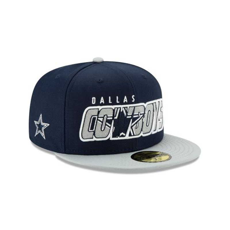 NFL Dallas Cowboys Wordmark Logo 59Fifty Fitted (GOU0916) - Blue New Era Caps